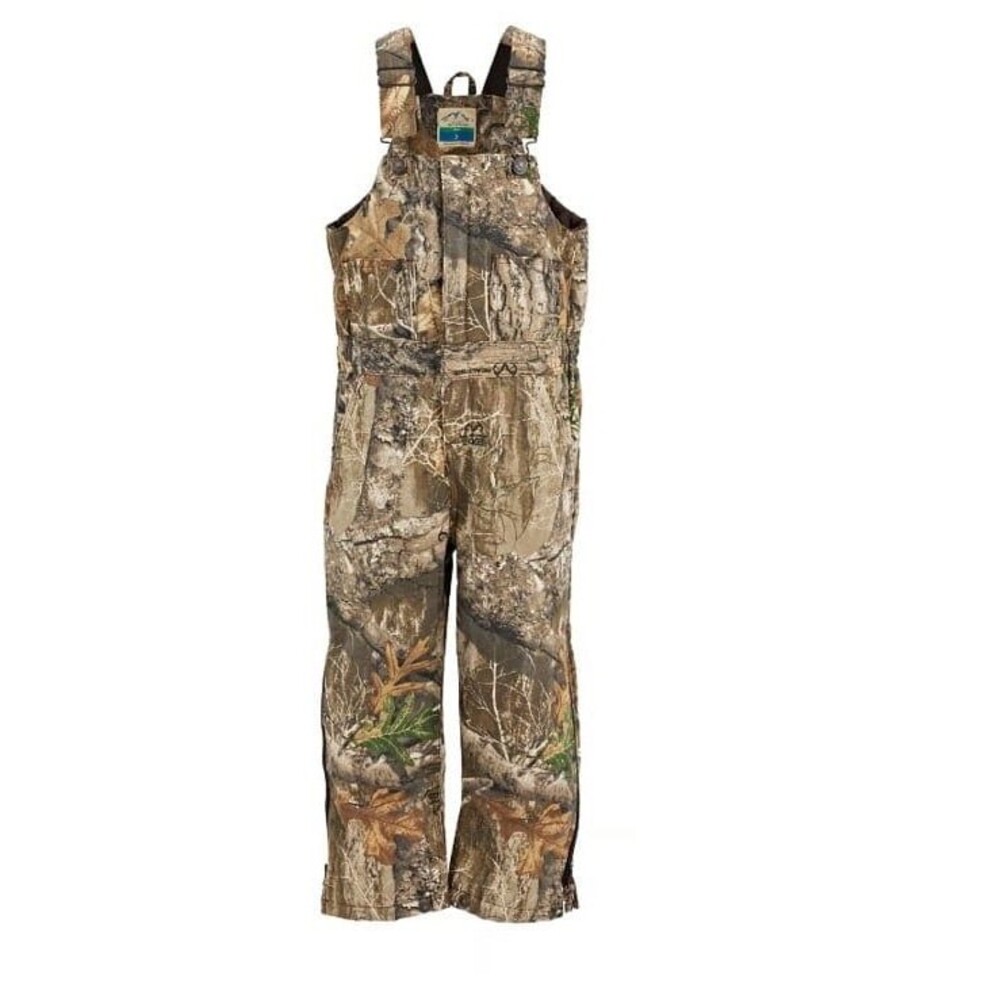 Blue Mountain Heavy-Duty Kids' Realtree Camo Insulated Warm Bib Overalls Large